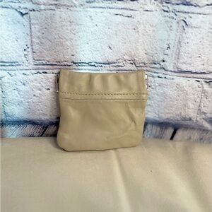 Lamb skin leather Squeeze Coin Purse (cream)